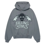 Broken Planet Falling Stars Hoodie Dark Grey