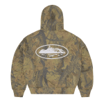 Corteiz Island Puff Print Zip Hoodie Forest Camo