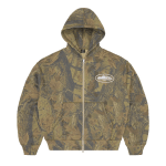 Corteiz Island Puff Print Zip Hoodie Forest Camo