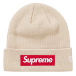 Supreme New Era Box Logo Beanie (FW24) Stone